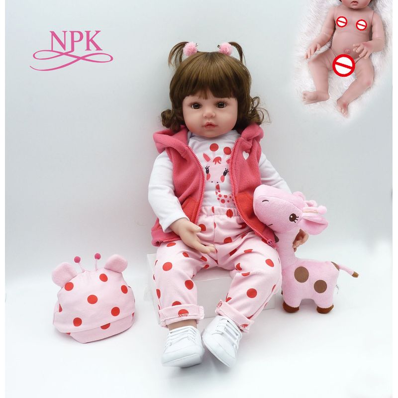 TIOZONEY - Muñeca bebe reborn vinilo de silicona juguetes para 48cm