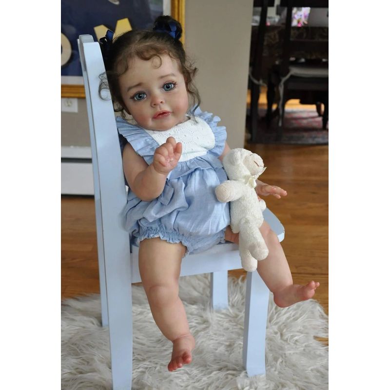 TIOZONEY - Muñeca bebe reborn vinilo de silicona juguetes para 60cm