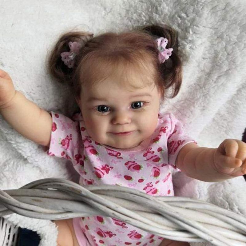 TIOZONEY - Muñeca bebe reborn vinilo de silicona juguetes para 50cm