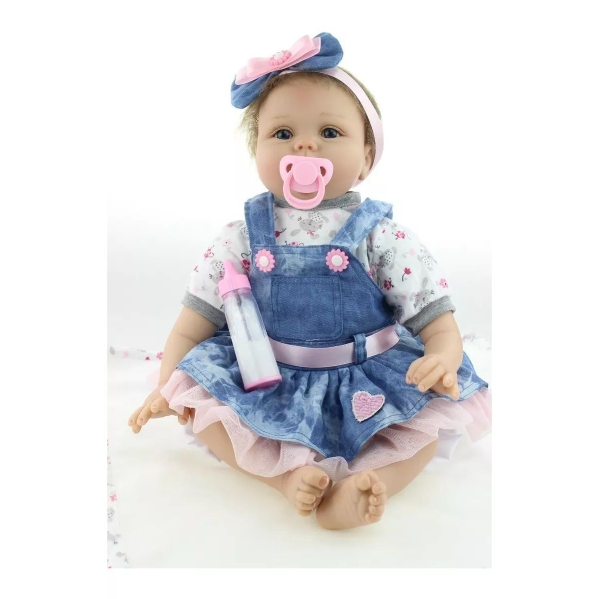 TIOZONEY - Muñeca bebe reborn vinilo de silicona juguetes para 48cm