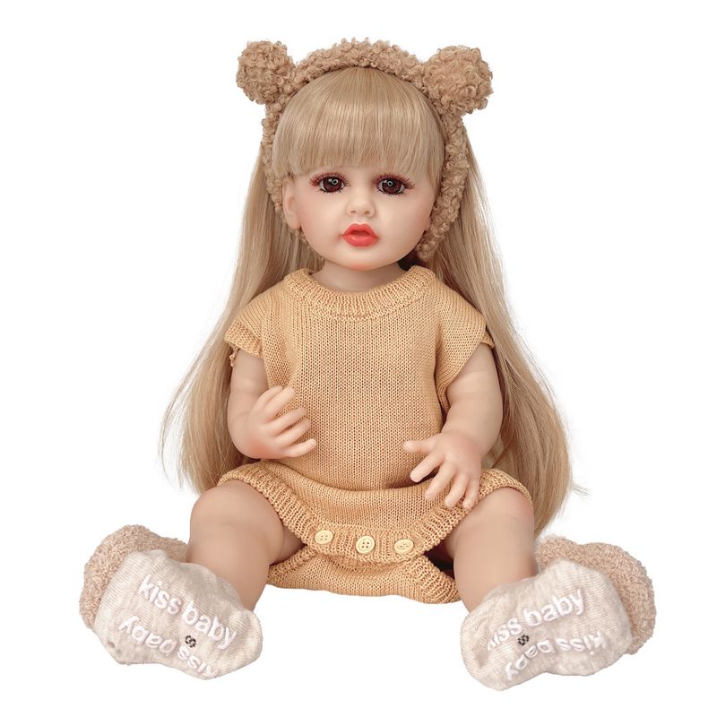 TIOZONEY - Muñeca bebe reborn vinilo de silicona juguetes para 55cm