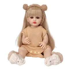 TIOZONEY - Muñeca bebe reborn vinilo de silicona juguetes para 55cm