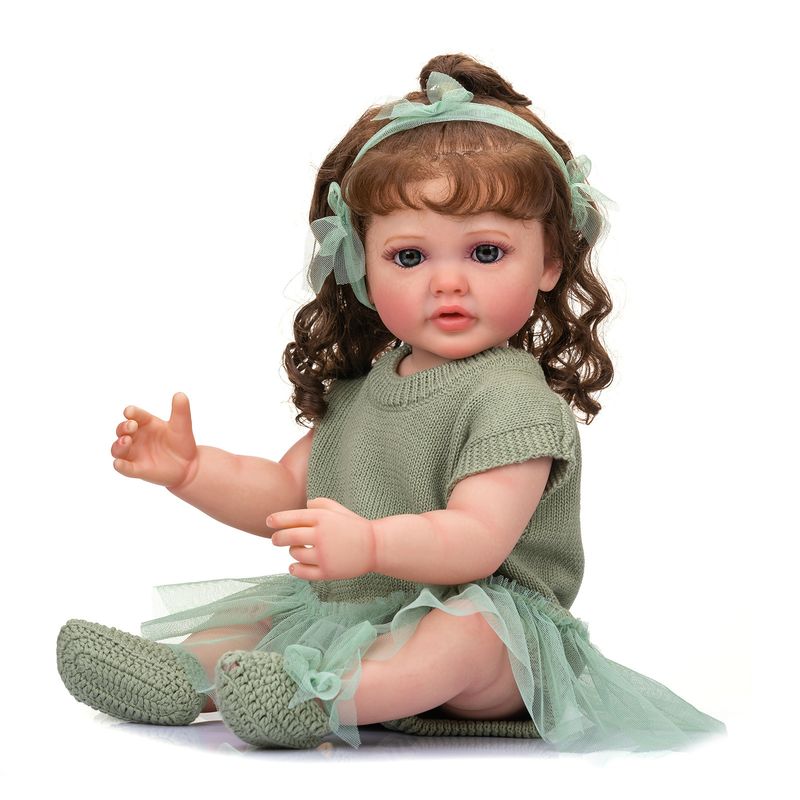 TIOZONEY - Muñeca bebe reborn vinilo de silicona juguetes para 55cm
