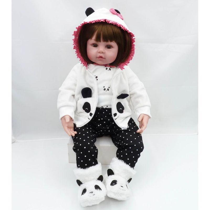 TIOZONEY - Muñeca bebe reborn vinilo de silicona juguetes para 48cm