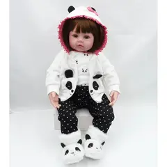 TIOZONEY - Muñeca bebe reborn vinilo de silicona juguetes para 48cm