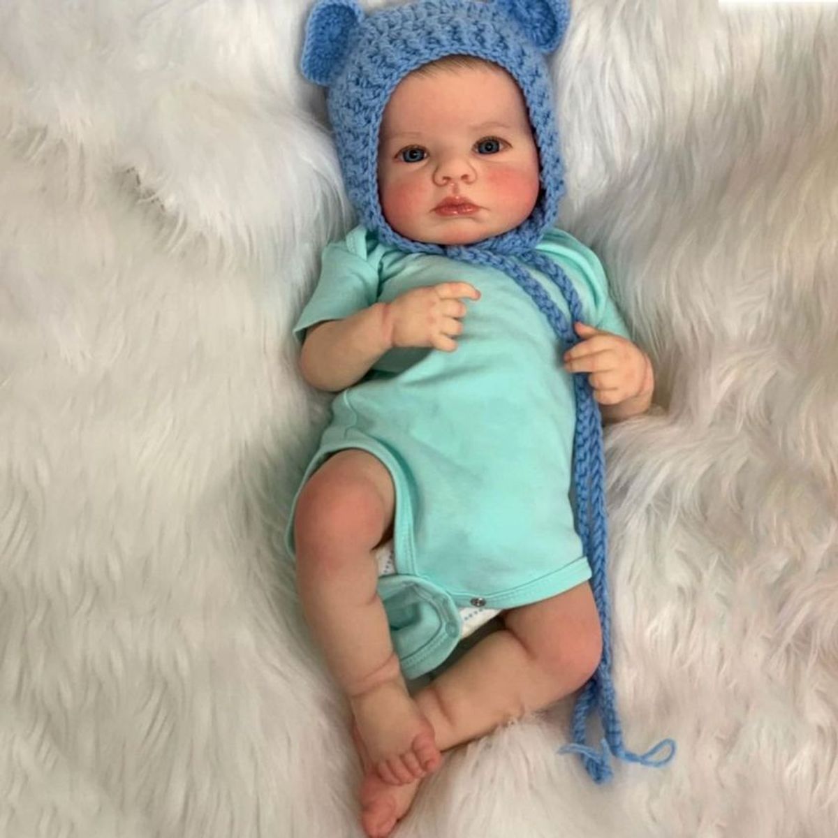 TIOZONEY - Muñeca bebe reborn vinilo de silicona juguetes para 49cm