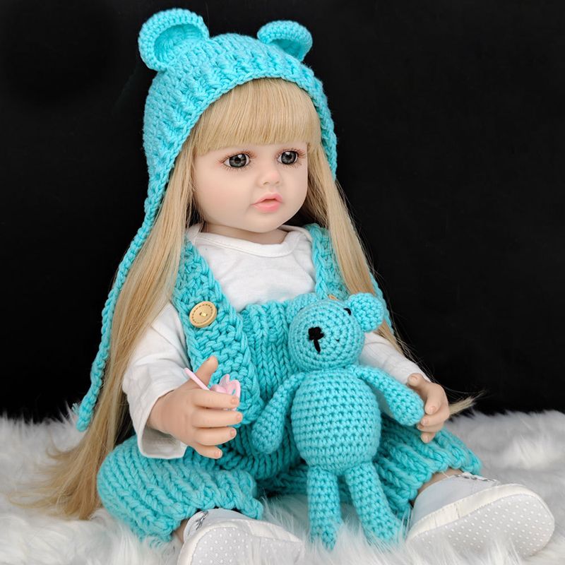 TIOZONEY - Muñeca bebe reborn vinilo de silicona juguetes para 55cm