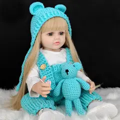 TIOZONEY - Muñeca bebe reborn vinilo de silicona juguetes para 55cm