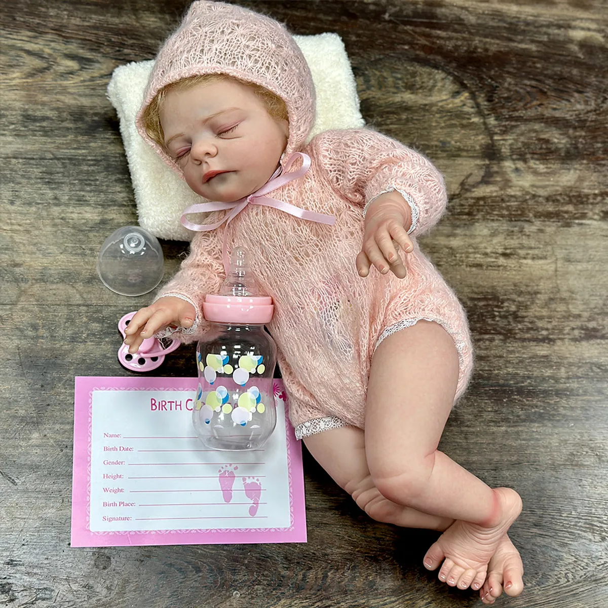 TIOZONEY - Muñeca bebe reborn vinilo de silicona juguetes para 43cm