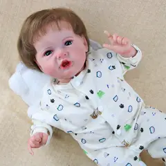 TIOZONEY - Muñeca bebe reborn vinilo de silicona juguetes para 55cm