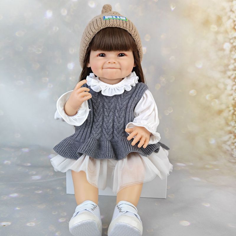 TIOZONEY - Muñeca bebe reborn vinilo de silicona juguetes para 55cm