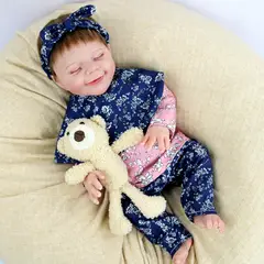 TIOZONEY - Muñeca bebe reborn vinilo de silicona juguetes para 46cm