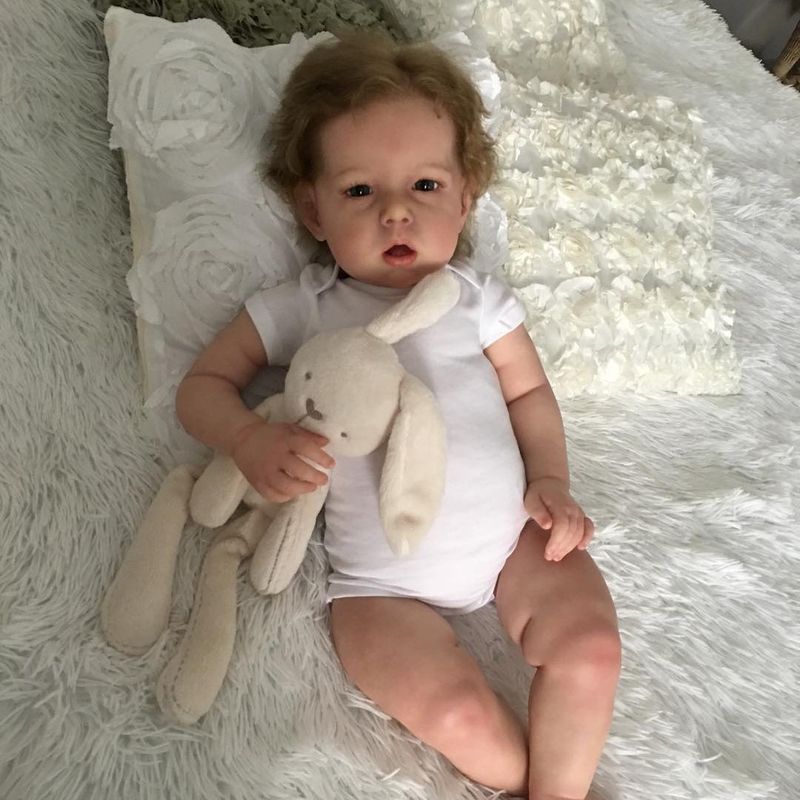 TIOZONEY - Muñeca bebe reborn vinilo de silicona juguetes para 55cm
