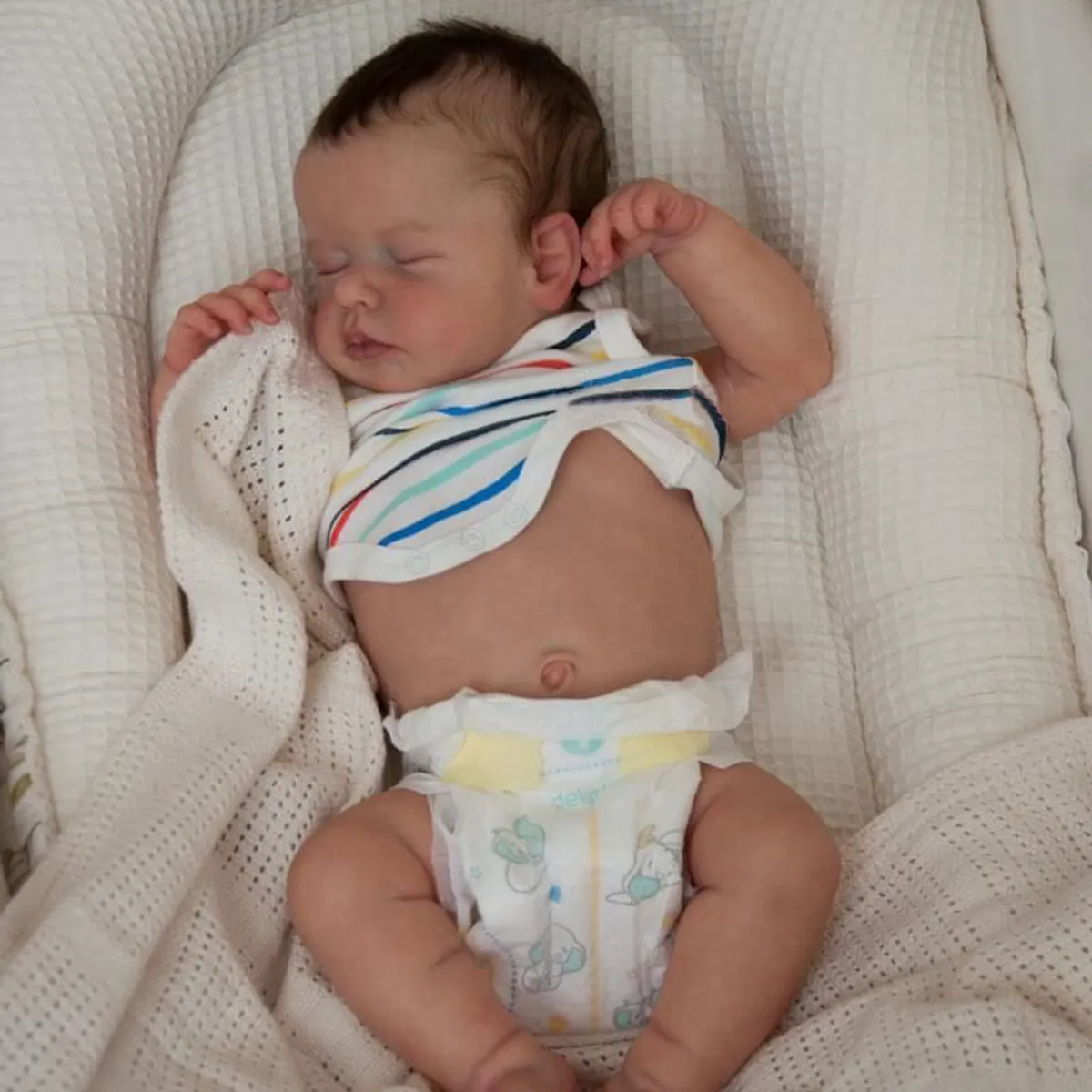 TIOZONEY - Muñeca bebe reborn vinilo de silicona juguetes para 48cm