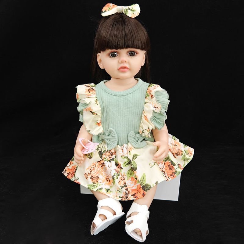 TIOZONEY - Muñeca bebe reborn vinilo de silicona juguetes para 55cm