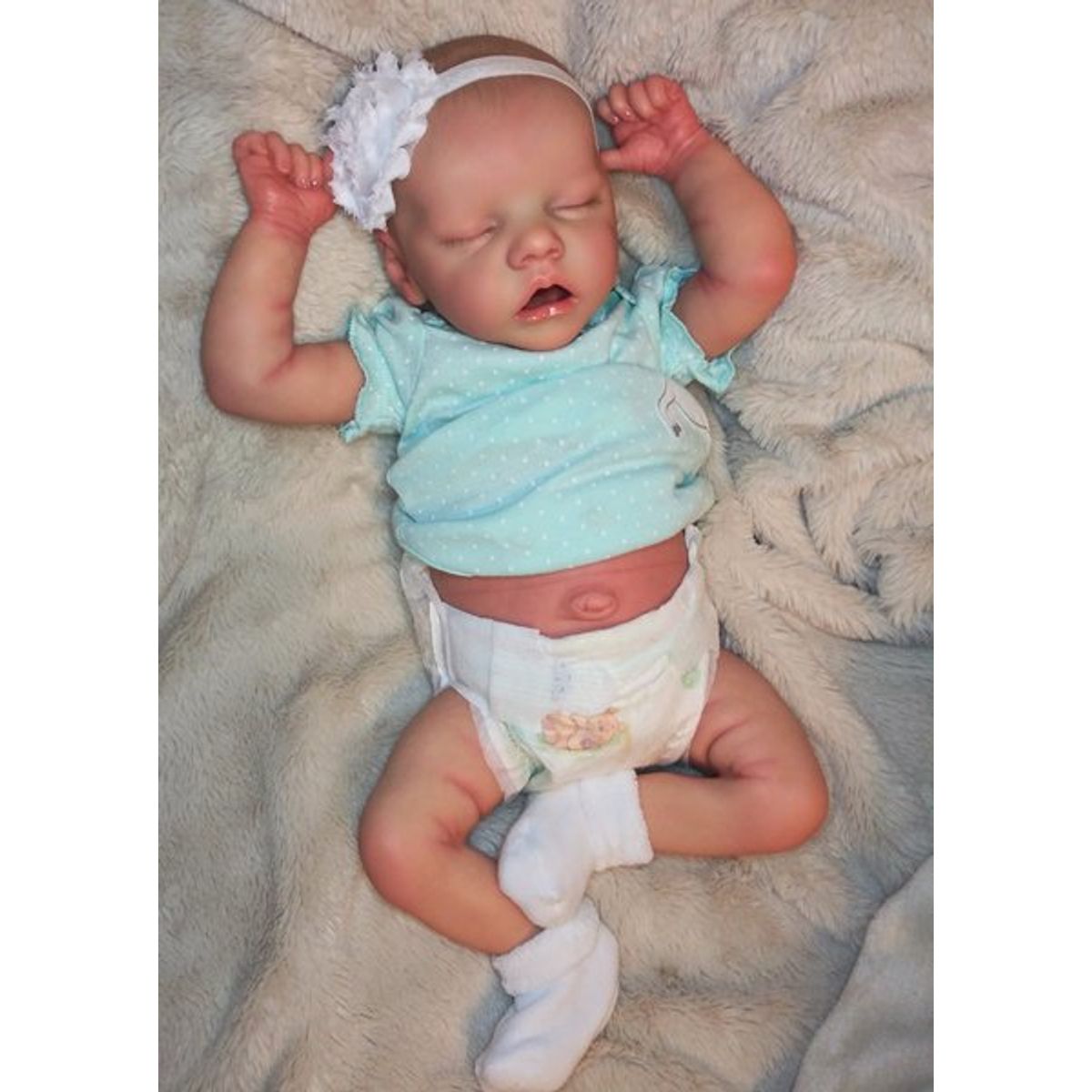 TIOZONEY - Muñeca bebe reborn vinilo de silicona juguetes para 43cm
