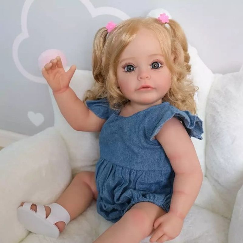 TIOZONEY - Muñeca bebe reborn vinilo de silicona juguetes para 55cm