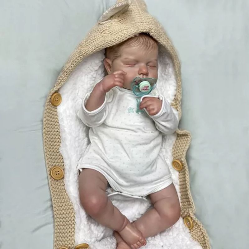 TIOZONEY - Muñeca bebe reborn vinilo de silicona juguetes para 48cm