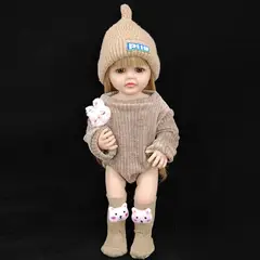 TIOZONEY - Muñeca bebe reborn vinilo de silicona juguetes para 55cm