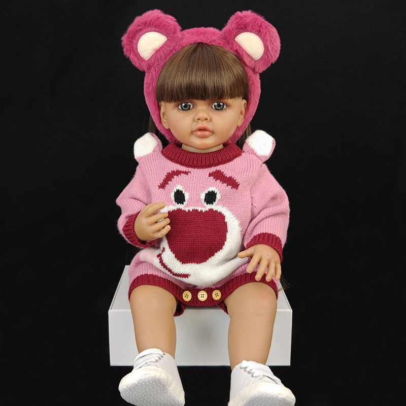 TIOZONEY - Muñeca bebe reborn vinilo de silicona juguetes para 55cm