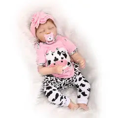 TIOZONEY - Muñeca bebe reborn vinilo de silicona juguetes para 55cm