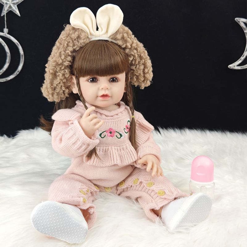 TIOZONEY - Muñeca bebe reborn vinilo de silicona juguetes para 55cm
