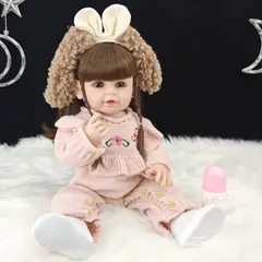 TIOZONEY - Muñeca bebe reborn vinilo de silicona juguetes para 55cm