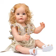 TIOZONEY - Muñeca bebe reborn vinilo de silicona juguetes para 55cm