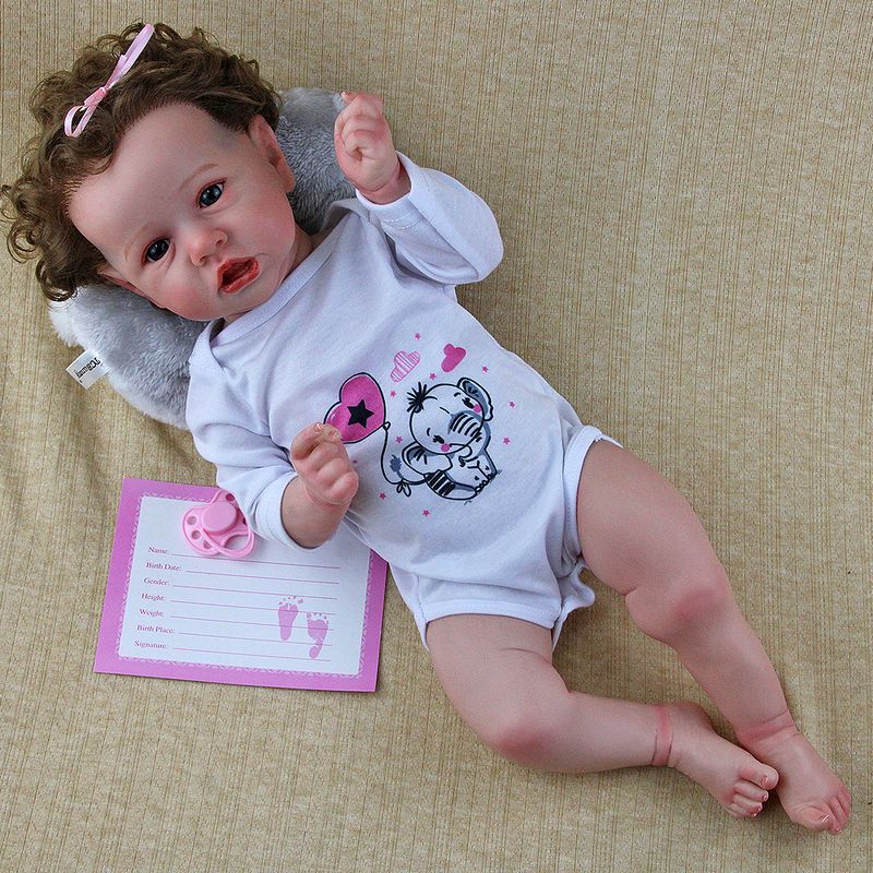 TIOZONEY - Mueca bebe reborn vinilo de silicona juguetes para 49cm