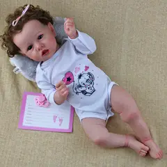 TIOZONEY - Mueca bebe reborn vinilo de silicona juguetes para 49cm