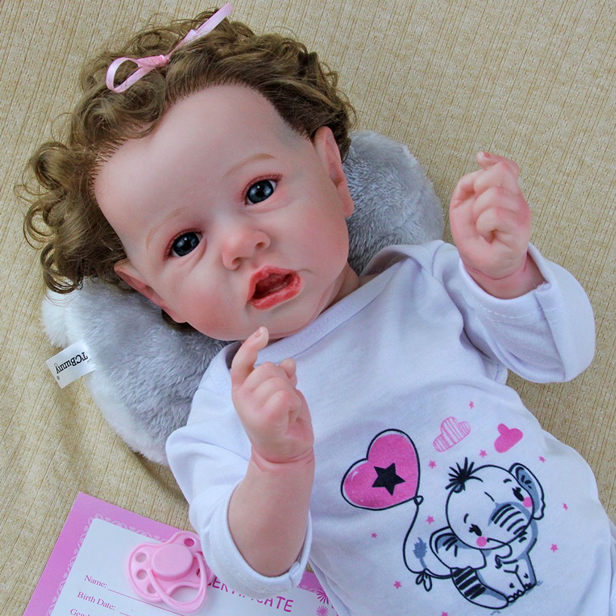 TIOZONEY - Mueca bebe reborn vinilo de silicona juguetes para 49cm