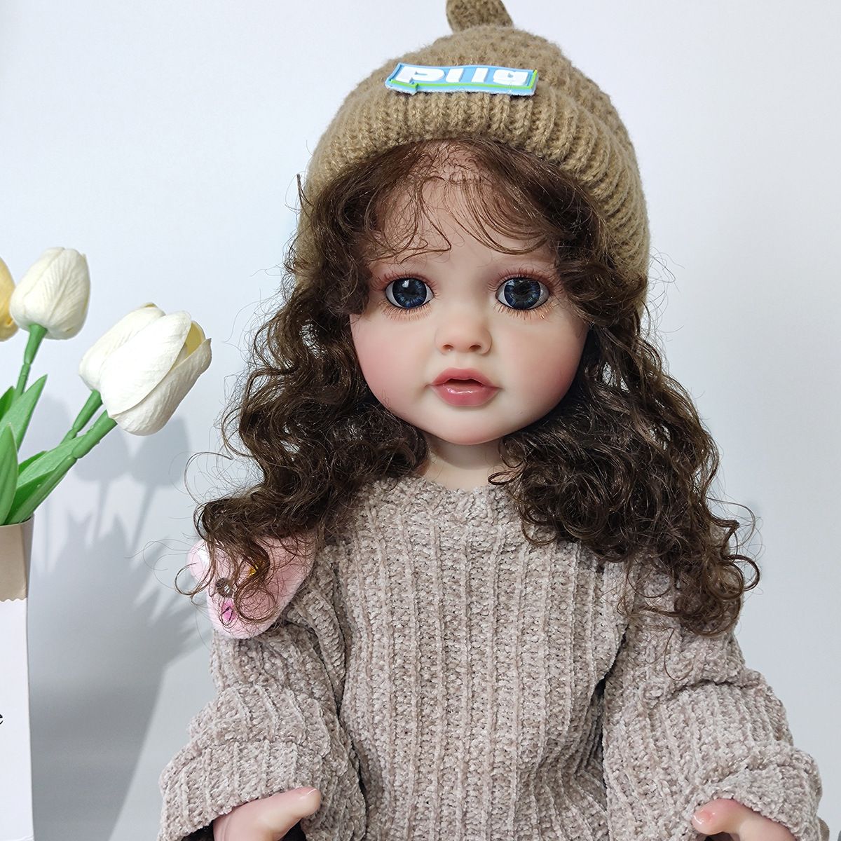 TIOZONEY - Muñeca bebe reborn vinilo de silicona juguetes para 50cm