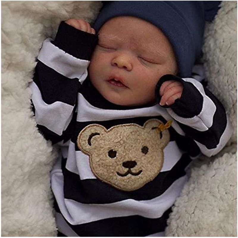 TIOZONEY - Muñeca bebe reborn vinilo de silicona juguetes para 48cm