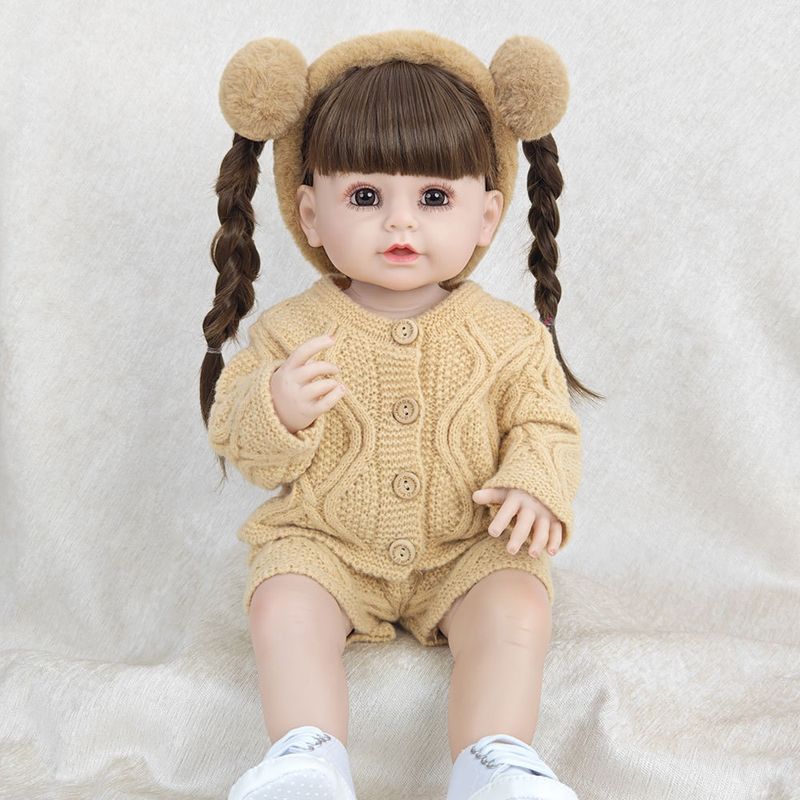 TIOZONEY - Muñeca bebe reborn vinilo de silicona juguetes para 55cm