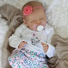 TIOZONEY - Muñeca Bebé reborn de silicona 45cm