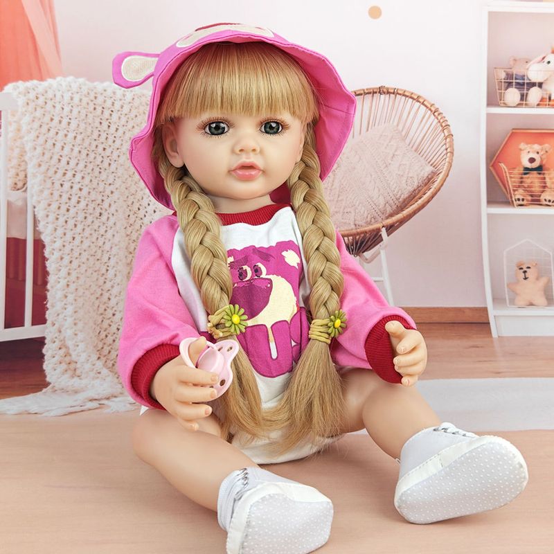 TIOZONEY - Muñeca bebe reborn vinilo de silicona juguetes para 55cm