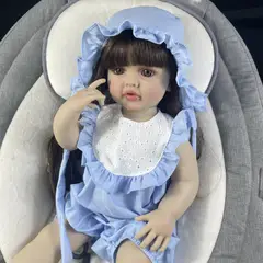 TIOZONEY - Muñeca bebe reborn vinilo de silicona juguetes para 55cm