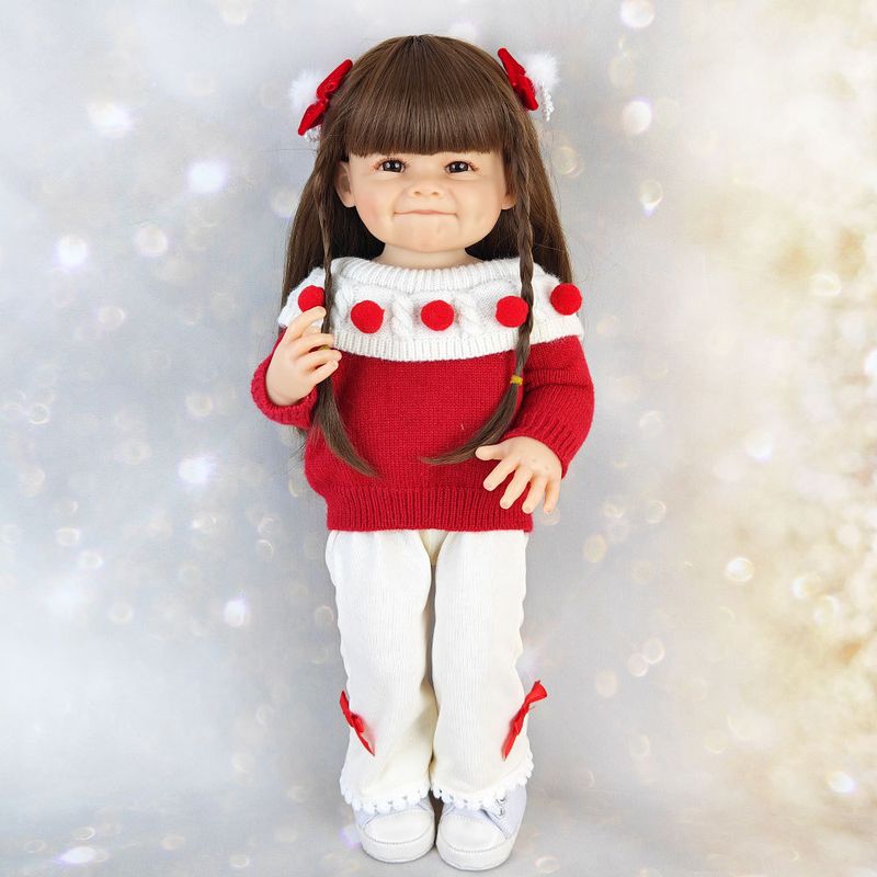TIOZONEY - Muñeca bebe reborn vinilo de silicona juguetes para 55cm