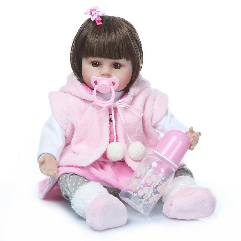 TIOZONEY - Muñeca bebe reborn vinilo de silicona juguetes para 48cm