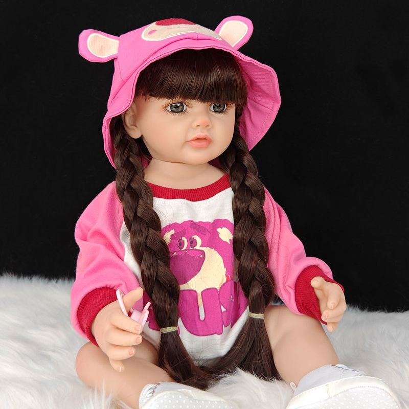 TIOZONEY - Muñeca bebe reborn vinilo de silicona juguetes para 55cm