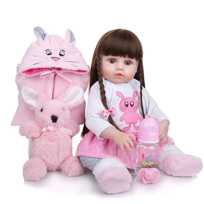 TIOZONEY - Muñeca bebe reborn vinilo de silicona juguetes para 48cm