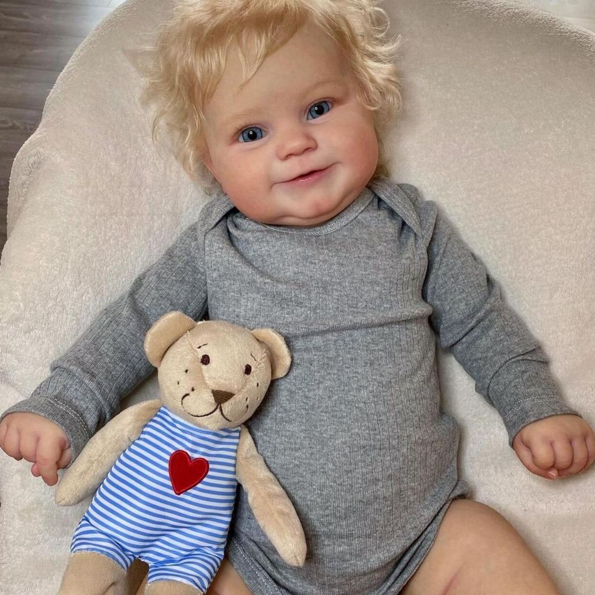 TIOZONEY - Muñeca bebe reborn vinilo de silicona juguetes para 50cm