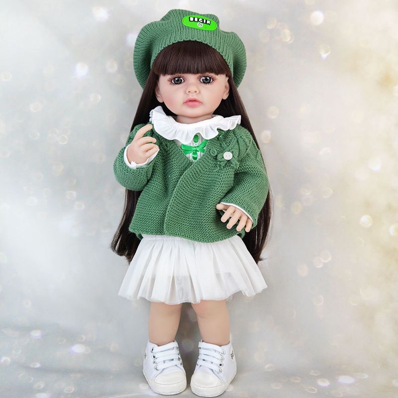 TIOZONEY - Muñeca bebe reborn vinilo de silicona juguetes para 55cm