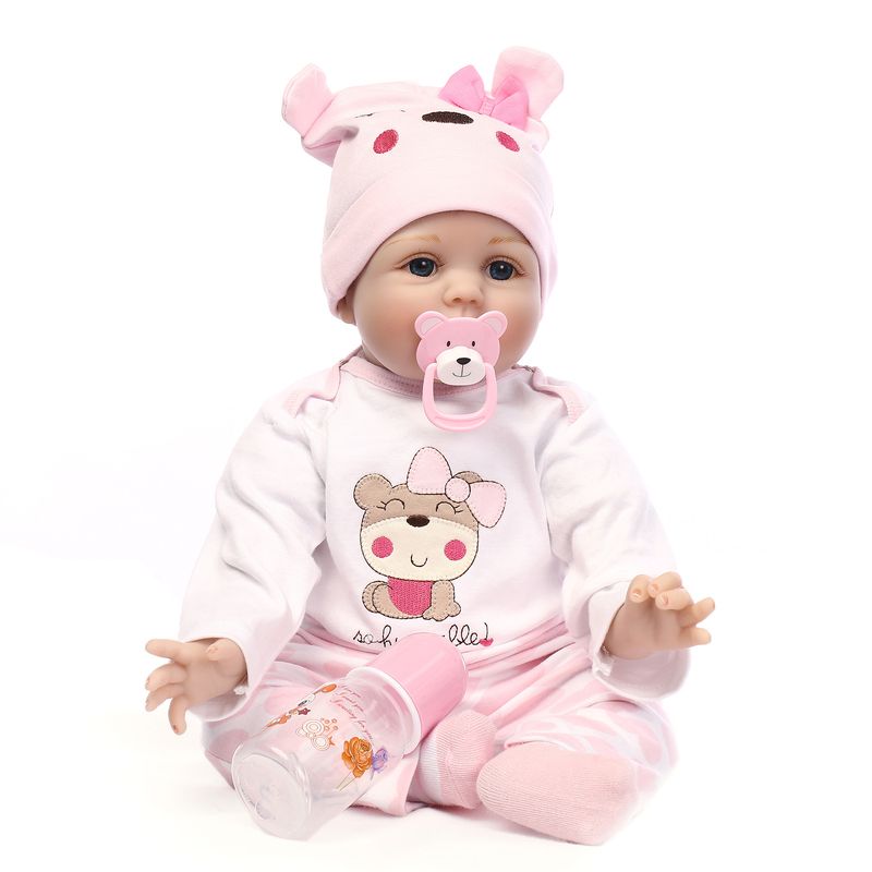TIOZONEY - Muñeca bebe reborn vinilo de silicona juguetes para 40cm