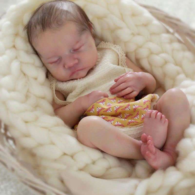 TIOZONEY - Muñeca bebe reborn vinilo de silicona juguetes para 46cm