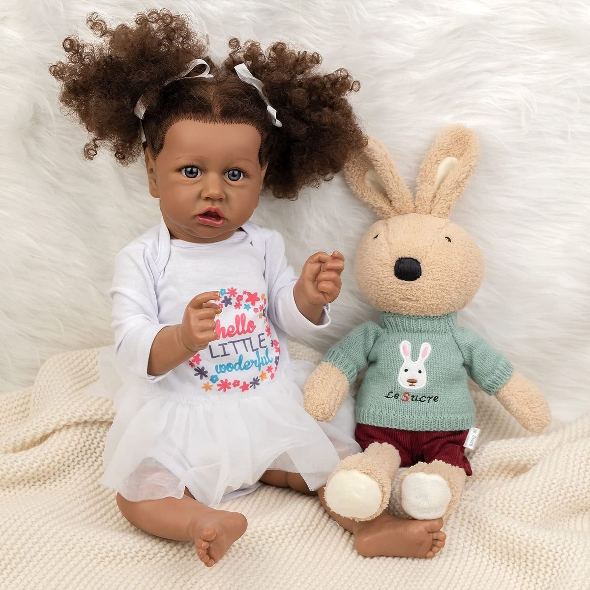 TIOZONEY - Muñeca bebe reborn vinilo de silicona juguetes para 55cm