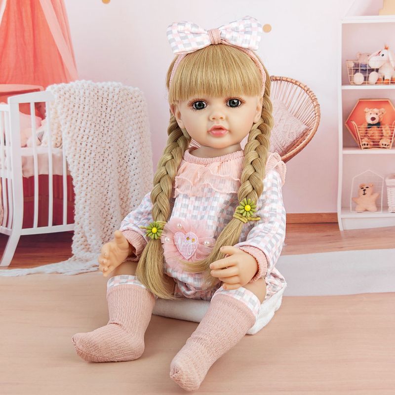 TIOZONEY - Muñeca bebe reborn vinilo de silicona juguetes para 55cm