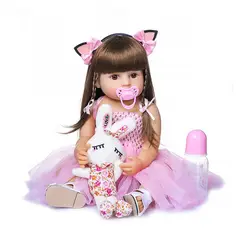 TIOZONEY - Muñeca bebe reborn vinilo de silicona juguetes para 55cm