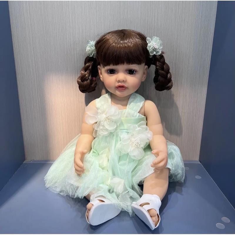 TIOZONEY - Muñeca bebe reborn vinilo de silicona juguetes para 55cm