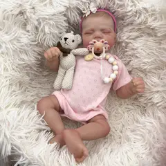 TIOZONEY - Muñeca bebe reborn vinilo de silicona juguetes para 50cm